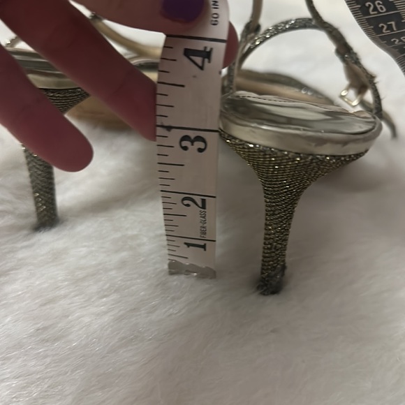 Jimmy Choo silver evening shoe size 36 / 6 - Picture 5 of 7